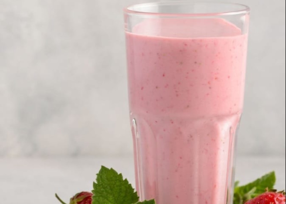 Jugo fresa leche